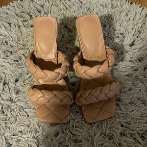 Coral Braided Heels